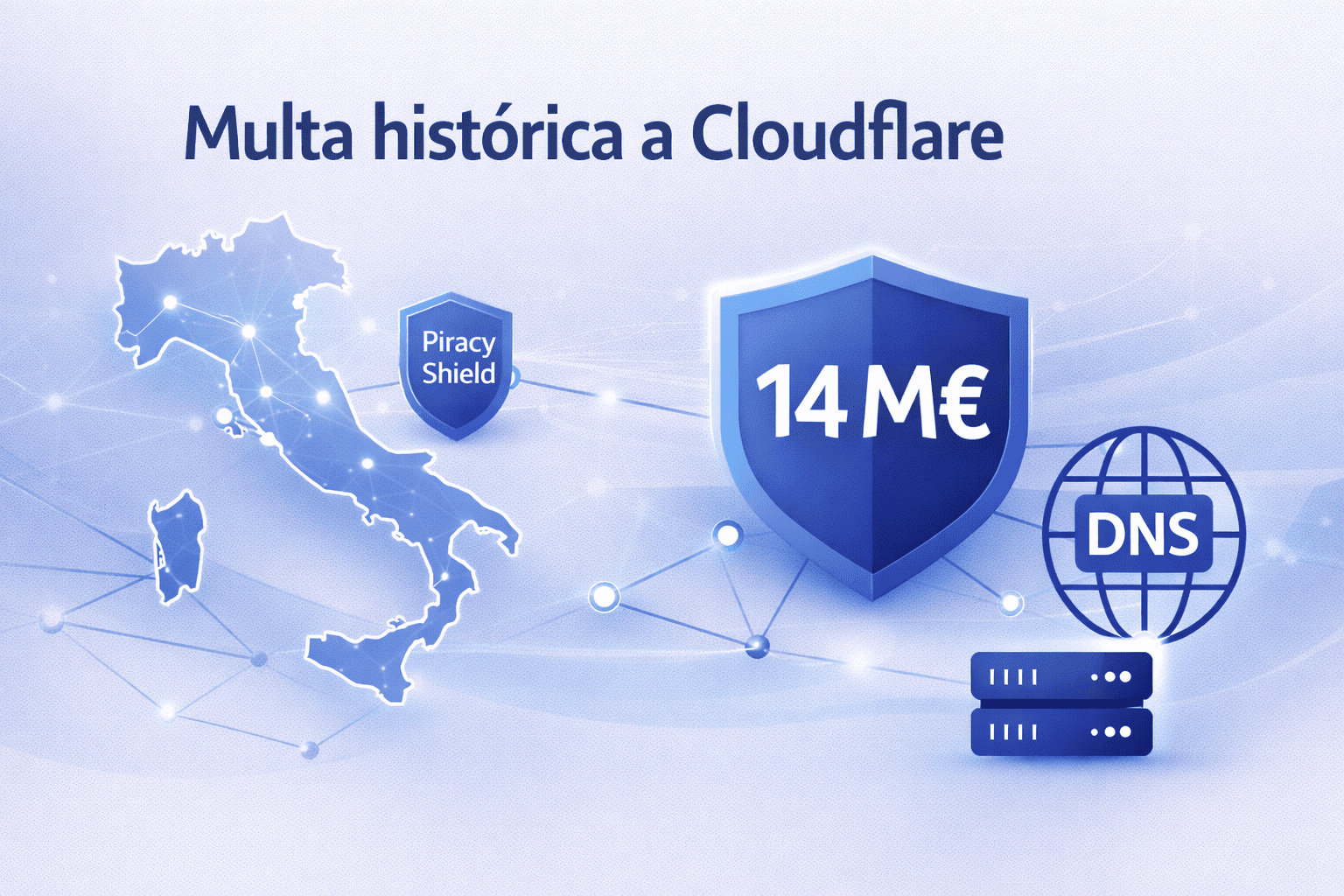 Multa histórica a Cloudflare en Italia: Piracy Shield y 14 millones