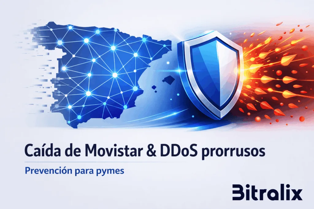 Caída de Movistar y ataques DDoS prorrusos: guía de prevención para pymes