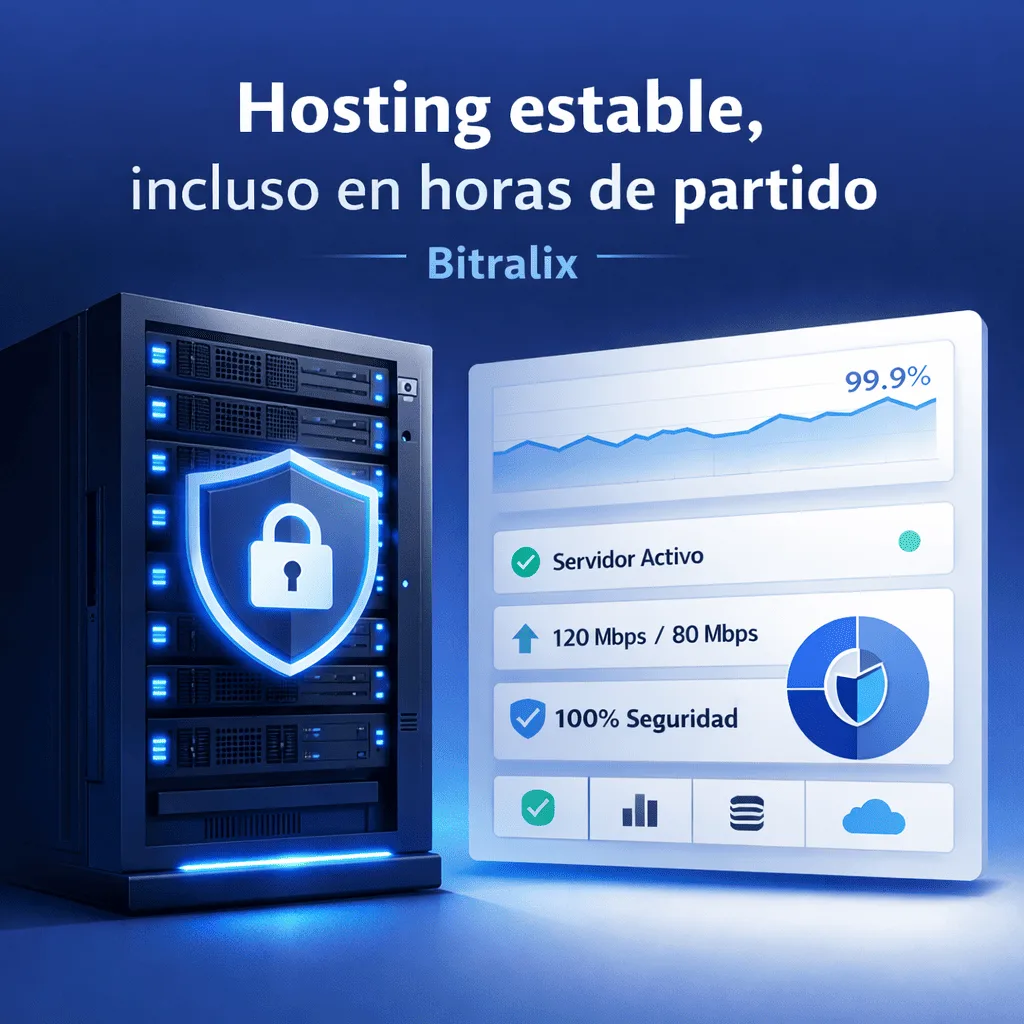 Hosting estable durante los partidos con Bitralix