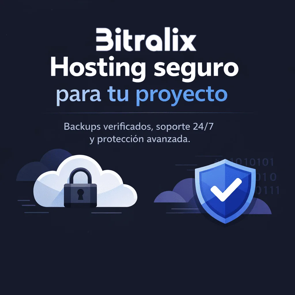 Hosting seguro y respaldo activo con Bitralix