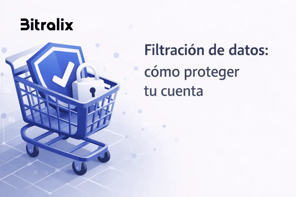 Ilustración sobre filtración de datos en PcComponentes con candado y carrito