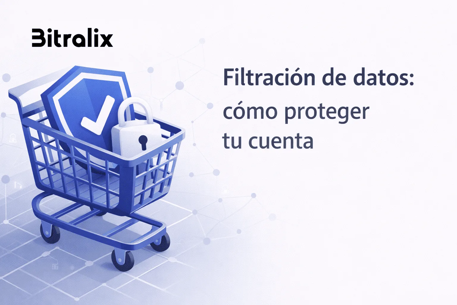 Ilustración sobre filtración de datos en PcComponentes con candado y carrito