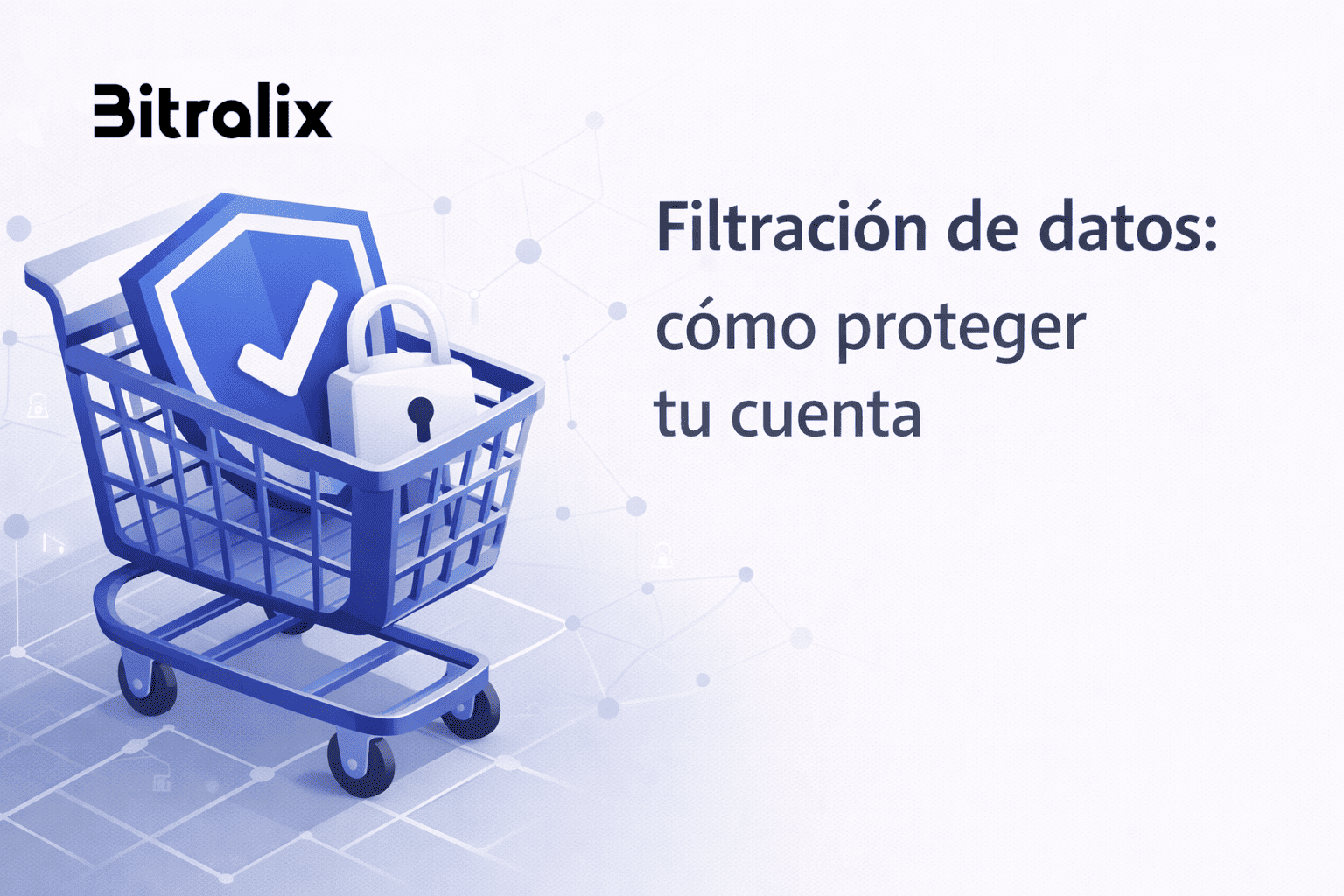 Ilustración sobre filtración de datos en PcComponentes con candado y carrito