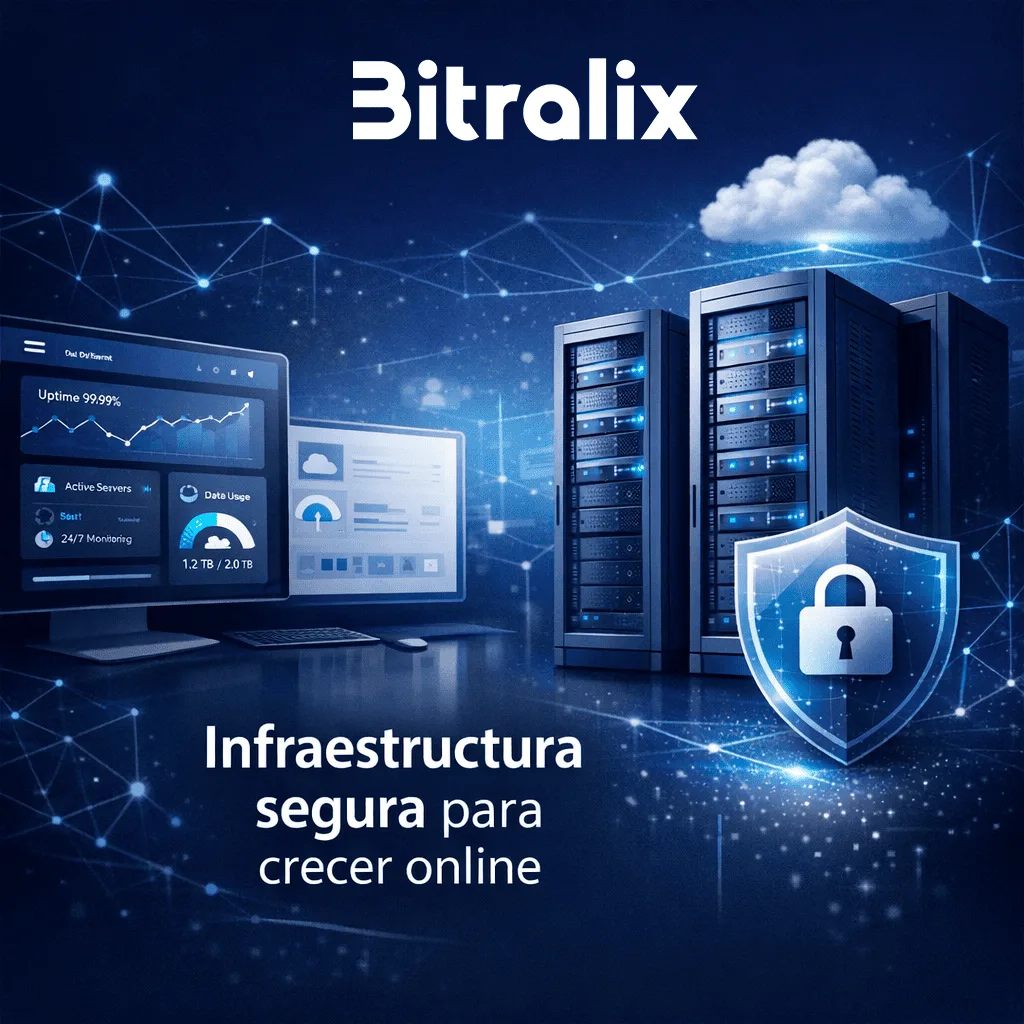 Infraestructura segura de Bitralix para hosting y servicios cloud