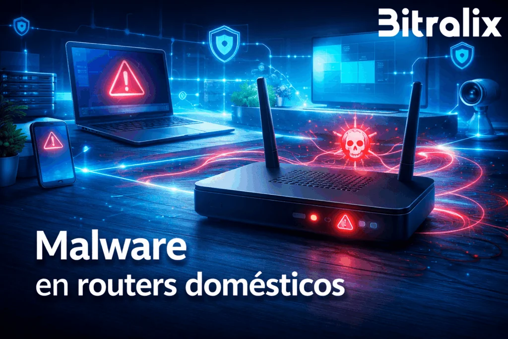 Malware en routers domésticos afectando a una red WiFi del hogar.