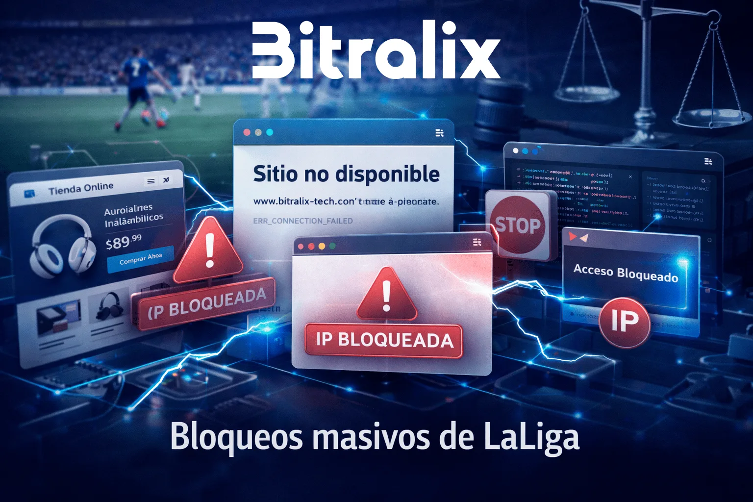 Bloqueos masivos de LaLiga y su impacto en webs, empresas y servicios online