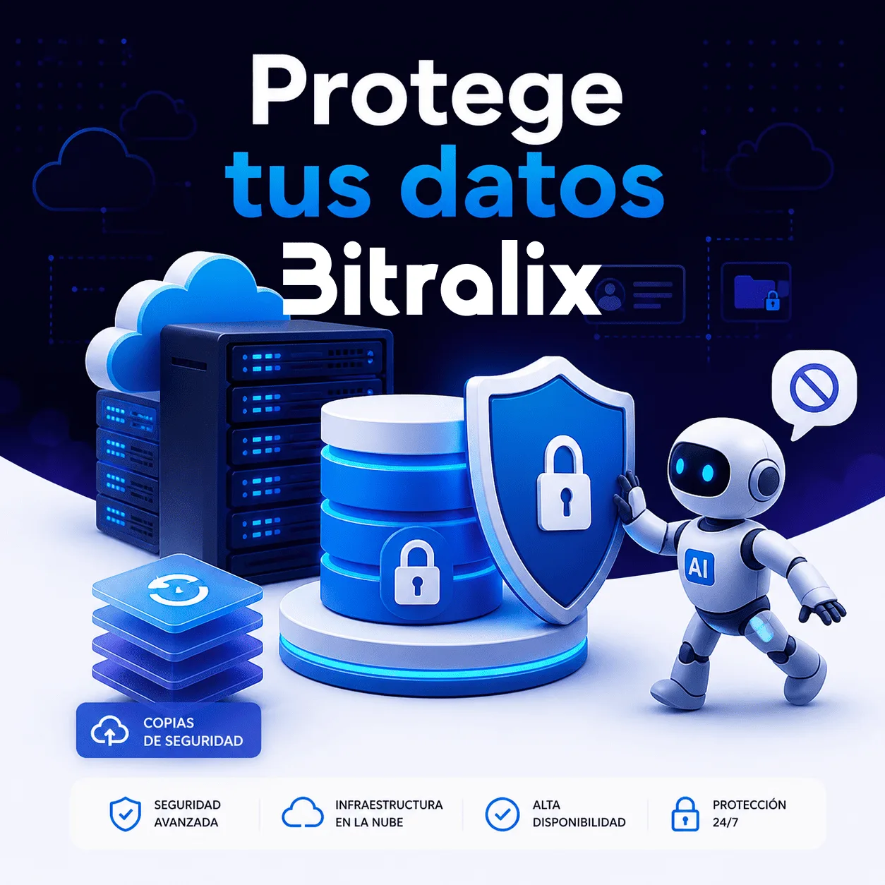 Protección de datos y backups seguros en hosting con Bitralix