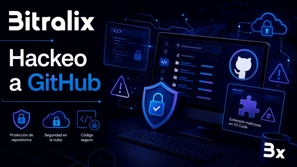 Hackeo a GitHub y seguridad de repositorios internos con protección en la nube de Bitralix
