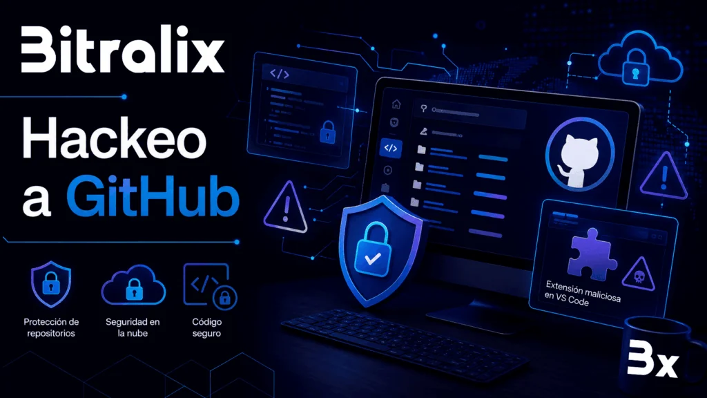 Hackeo a GitHub y seguridad de repositorios internos con protección en la nube de Bitralix