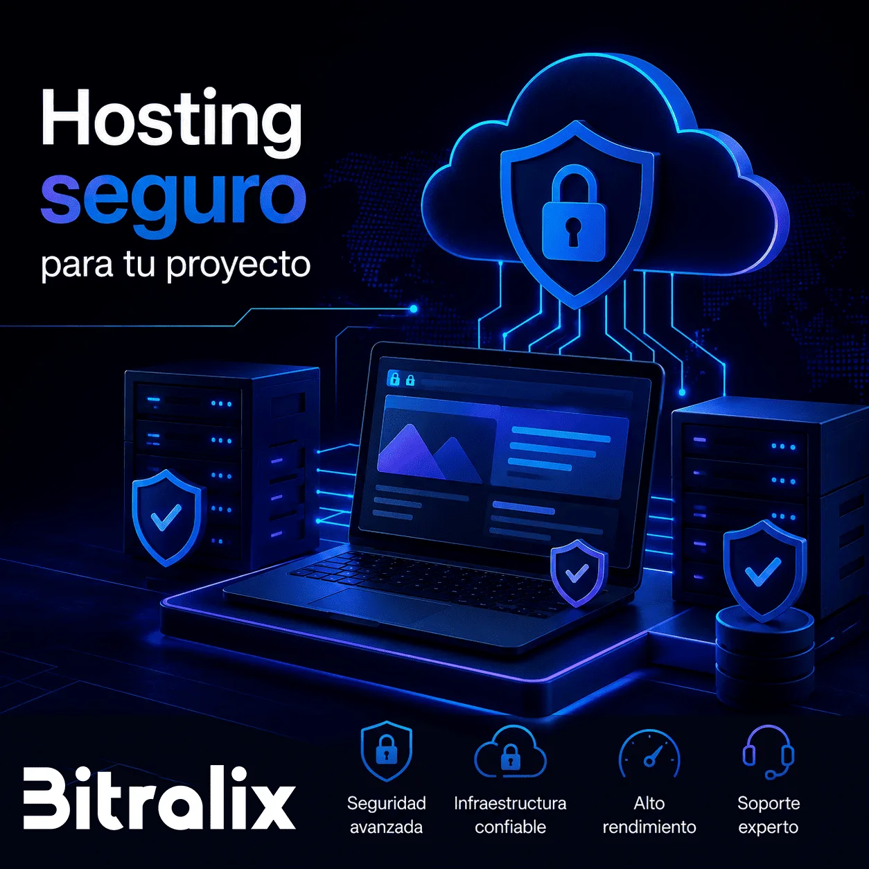 Hosting seguro de Bitralix para proteger proyectos online