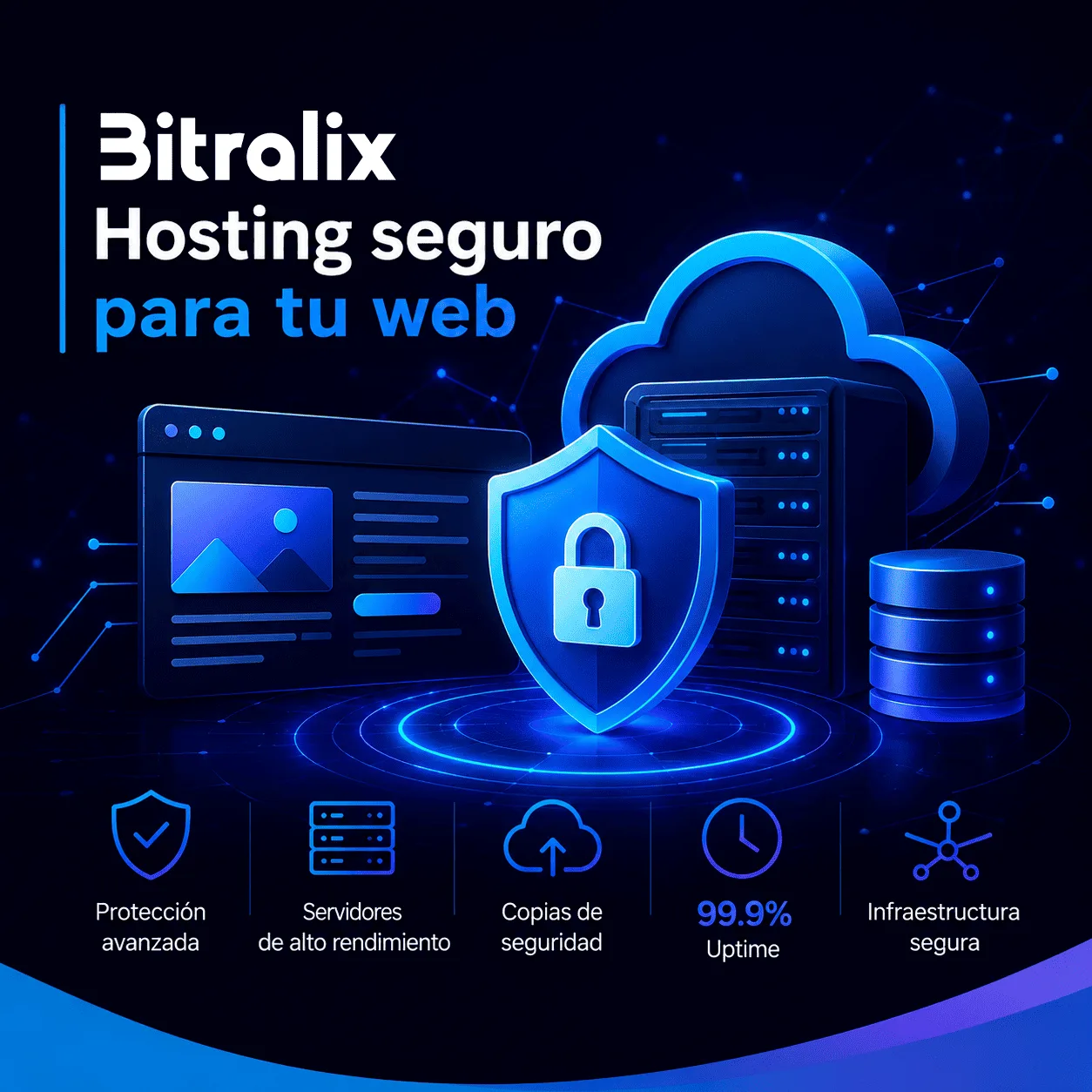 Hosting seguro de Bitralix para proteger webs y datos.