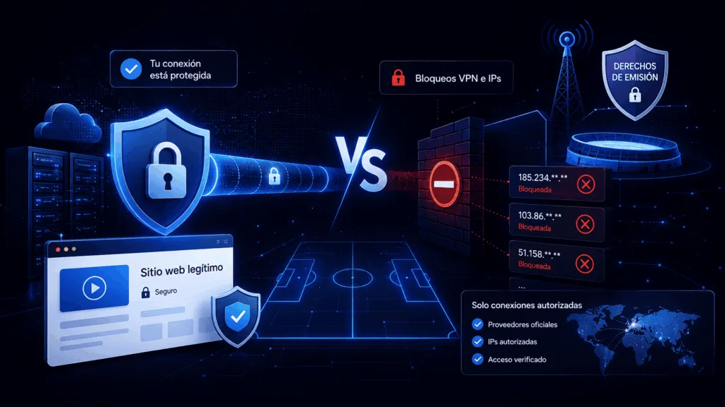 Bloqueos de VPN e IPs en el caso NordVPN LaLiga y su impacto en la infraestructura web