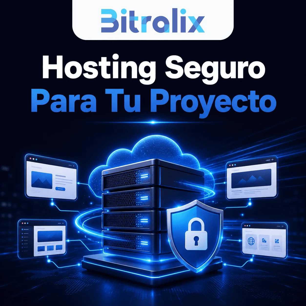 Hosting seguro de Bitralix para alojar proyectos web con rendimiento, estabilidad y confianza