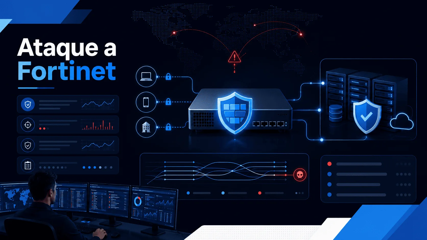 Ataque a Fortinet con revisión de firewall, VPN y seguridad perimetral