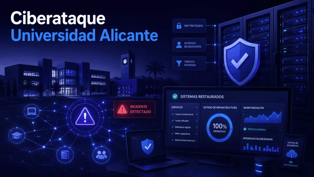 Ciberataque Universidad Alicante y protección de sistemas informáticos