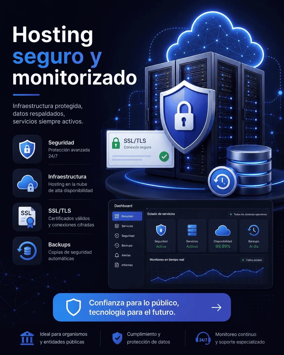Hosting seguro para reducir riesgos tras una filtración de datos municipales
